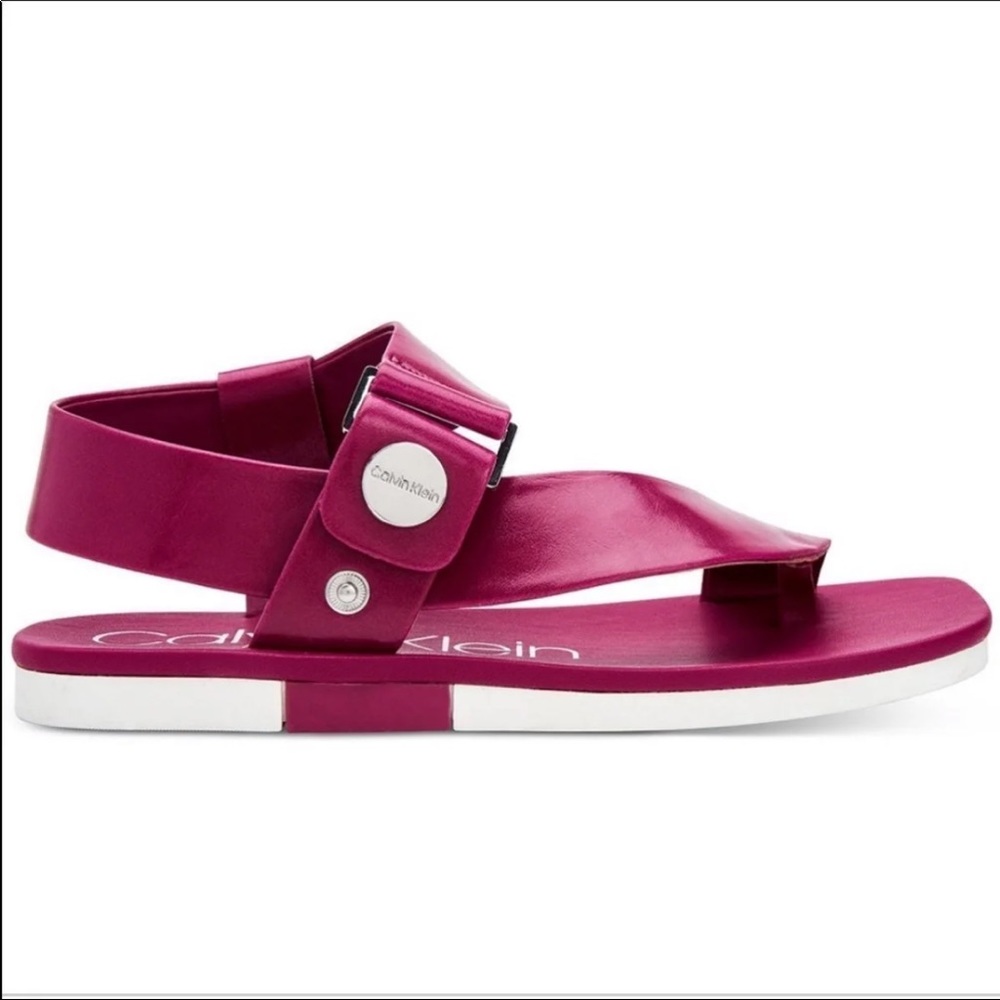 CALVIN KLEIN women’s Rikki flat sandals